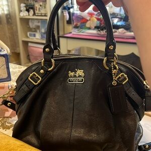 EUC Coach Black leather sachel